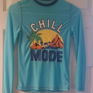 Wonder Nation Blue 'Chill Mode' Long Sleeve Tee